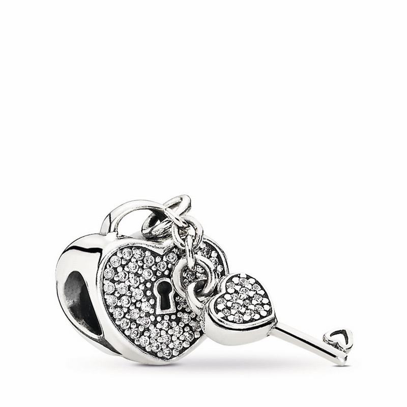 Pandora Australia Lock Of Love Charm - Sterling Silver | QKHVOR634